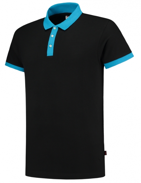 TRICORP-Poloshirts, Bicolor, 210 g/m, schwarz/turquoise