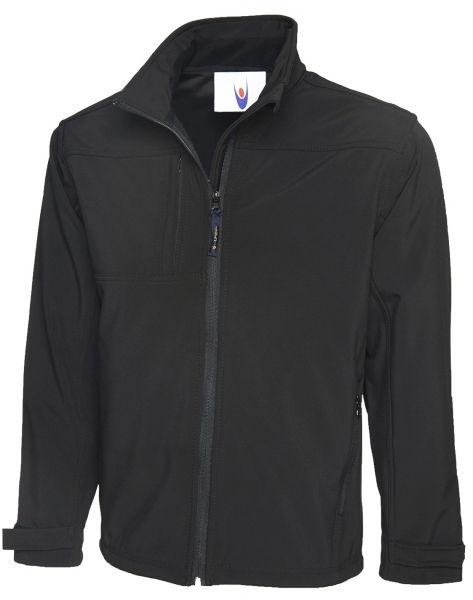 Uneek-Clothing-Arbeits-Berufs-Freizeit-Jacke, Softshelljacke, Premium Full Zip,Farbe schwarz