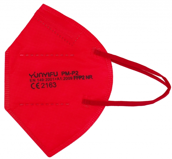 Atemschutz Mundschutz FFP 2 Maske, rot, VE = 10 Stck