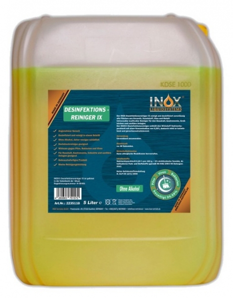 INOX Desinfektionsreiniger IX, 5L Kanister