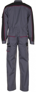 PLANAM-Workwear, Arbeits-Berufs-Overall, Rallye-Kombi, Highline, 285 g/m, schiefer/schwarz/rot
