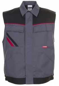 PLANAM-Workwear, Arbeits-Berufs-Weste, Highline, 285 g/m, schiefer/schwarz/rot