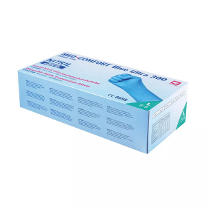 AMPRI-Med-Comfort Blue Ultra 300 Einmal-Nitril-Schutz- und Untersuchungshandschuh, blau, ungepudert, VE= 10 Boxen  100 Stck