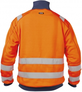 DASSY-Warnschutz-Sweater DENVER , orange/dunkelblau