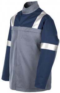 Teamdress-PSA, Gieerei/Schweier-Jacke mit Reflexstreifen, grau/marine