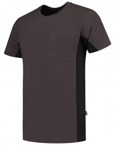 TRICORP-T-Shirt, mit Brusttasche, Bicolor, 190 g/m, darkgrey-black